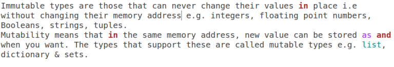 15. What are immutable and mutable types ? List immutable and mutable ...